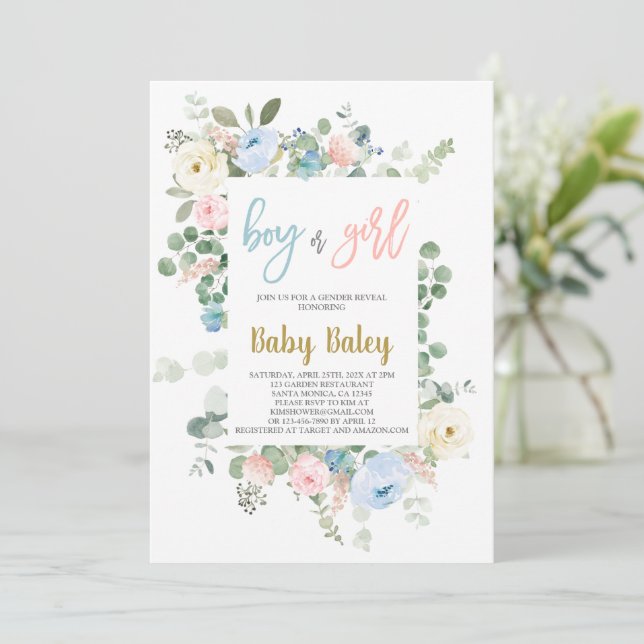 Genre Révéler floral Invitation (Debout devant)