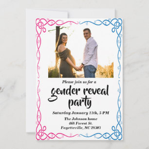 Genre révéler la photo de la fête Invitation