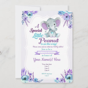 Genre Révéler l'arachide Invitation Purple Turquoi