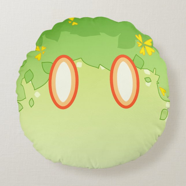 Genshin Impact Dendro Slime Rundes Kissen (Vorderseite)