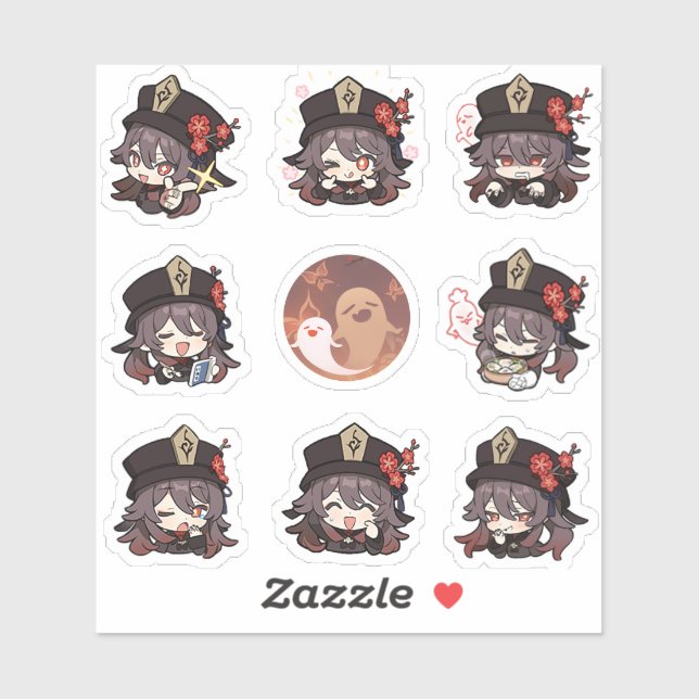 Genshin Impact: Hu Tao Stickers Aufkleber (Blatt)