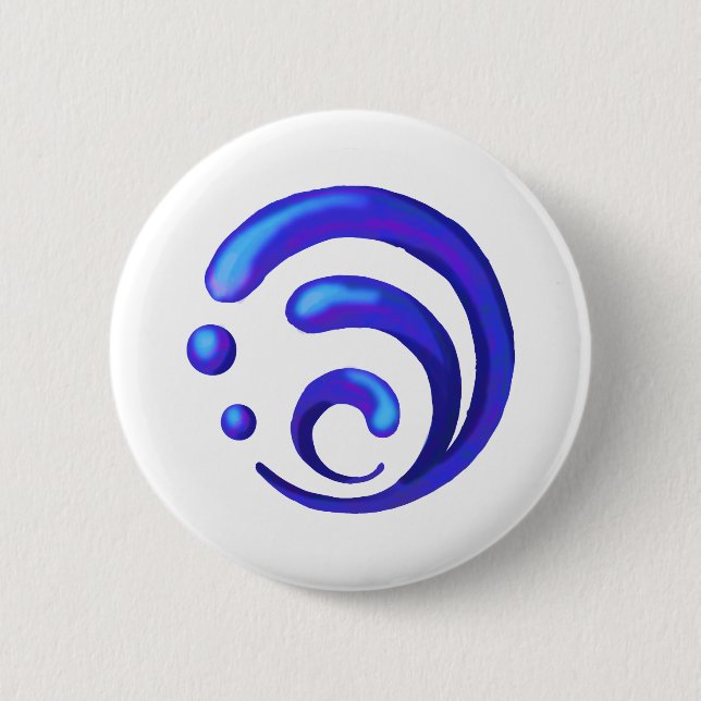 Genshin Impact - Hydro Button (Vorderseite)