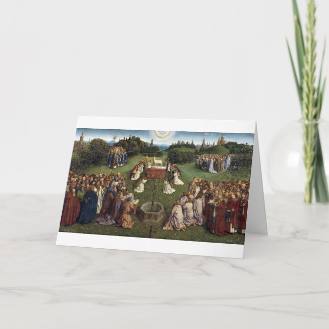 Gent Altarpiece (Detail), Van Eyck Brothers Karte (Vorderseite)