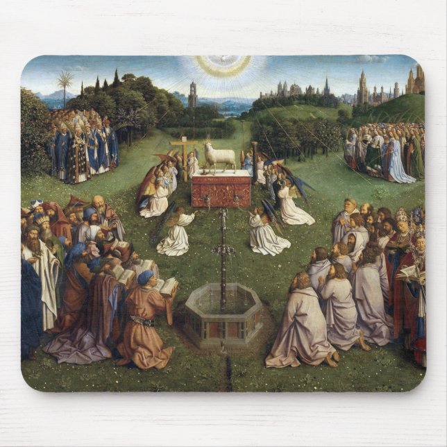 Gent Altarpiece (Detail), Van Eyck Brothers Mousepad (Vorne)