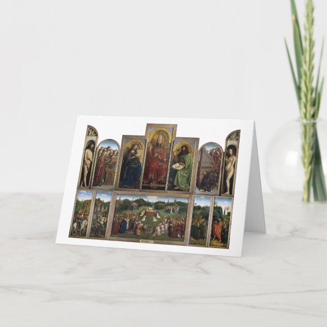 Gent Altarpiece, Van Eyck Brothers Karte (Vorderseite)