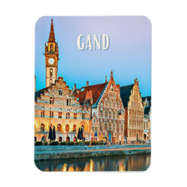 Gent Belgien Foto Vintage Magnet