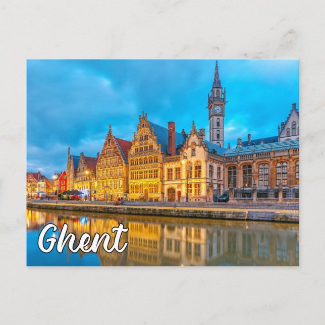 Gent, Belgien Postkarte (Vorderseite)