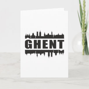 Gent Belgium City Skyline Cityscape Travel Geschen Karte