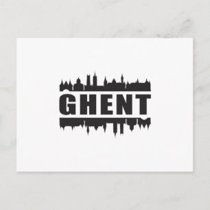 Gent Belgium City Skyline Cityscape Travel Geschen Postkarte