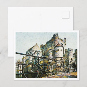 Gent Belgium Schöne Öllandschaft Postkarte