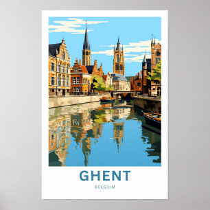 Gent Belgium Travel Print Poster
