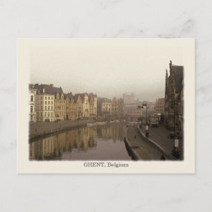 Gent, im Vintage-Stil Postkarte