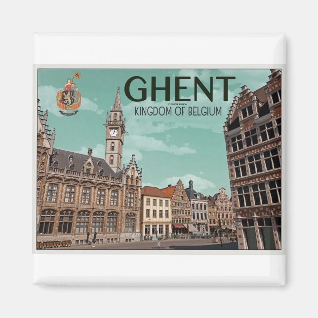 Gent - Korenmarkt Magnet (Vorne)