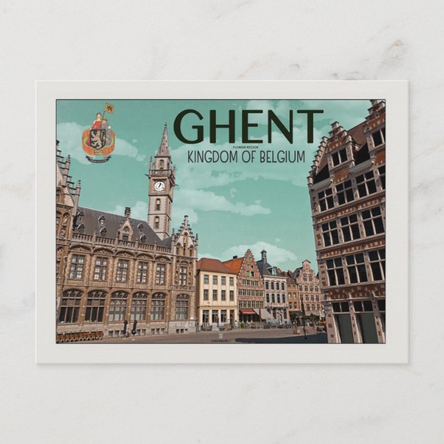 Gent - Korenmarkt Postkarte (Vorderseite)