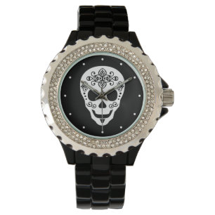 Gent Sugar Skull von Leslie Paprikaschoten Armbanduhr