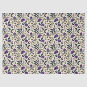 Gentian Blue Vintag Floral Seidenpapier