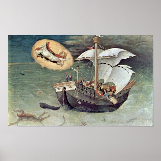 Gentile da Fabriano - Rettung der Seeleute Poster (Vorne)