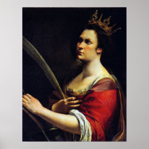 Gentileschi - Heilige Katharina 1615 Poster