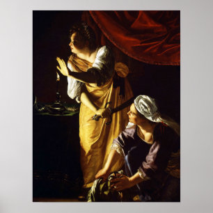 Gentileschi - Judith und Magd Poster
