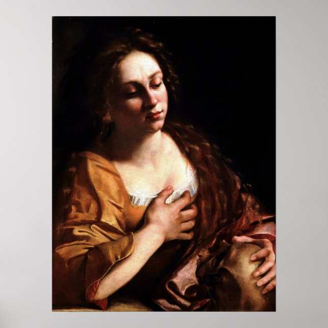 Gentileschi - Mary Magdalene Poster (Vorne)
