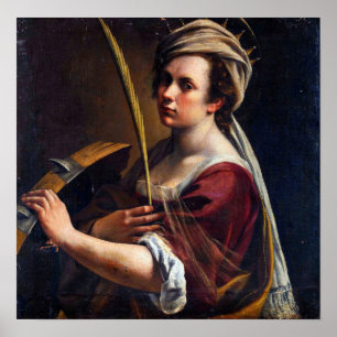 Gentileschi - Selbstportrait Poster