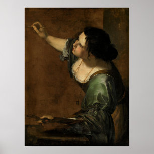 Gentileschi - Selbstporträtmalerei Poster