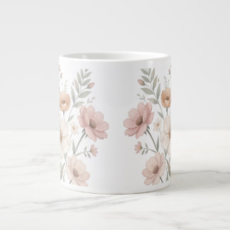 Gentle Anemone Bouquet Watercolor Softness Jumbo-Tasse