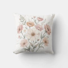 Gentle Anemone Bouquet Watercolor Softness Kissen