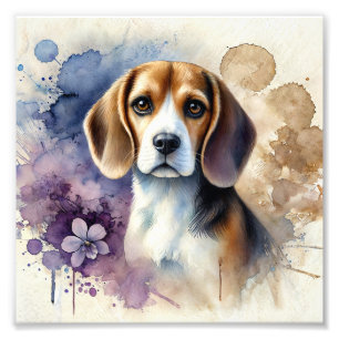 Gentle Beagle Watercolor Fotodruck