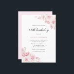 Gentle Blush Elegante Blume 60. Geburtstagsparty Einladung<br><div class="desc">Gentle Blush Elegante Blume Frauen 70. Geburtstagsparty Einladung In unserem Shop finden Sie viele weitere Einladungen zum Hochzeitsfeiern und passende Artikel.</div>