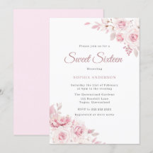 Gentle Blush Elegante Blume Sweet 16 Party