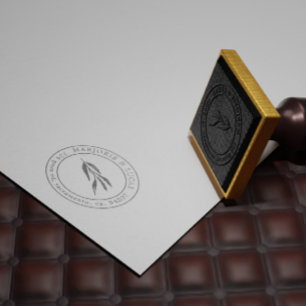 Gentle Botanicals Monogram Rücksendeadresse Briefm Gummistempel