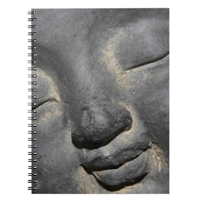 Gentle Buddha Face Stone Skulptur Notizblock (Vorderseite)