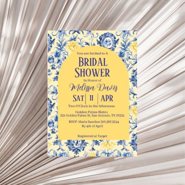 Gentle Chinoiserie Bridal Shower Invitation  Einladung (Gentle Bridal Shower Invitation )