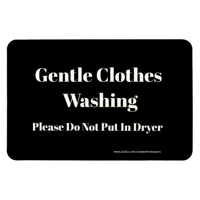 Gentle Clothes Washing - mit Website-Adresse Magnet (Horizontal)