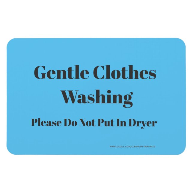Gentle Clothes Washing - mit Website-Adresse Magnet (Horizontal)