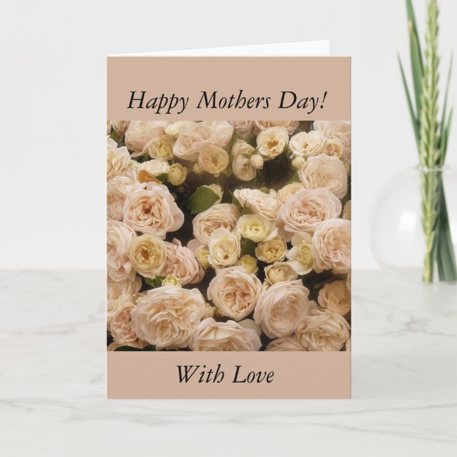 Gentle Cream Rose Karte (Vorderseite)