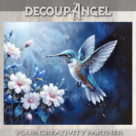 Gentle Flight Hummingbird Decoupage Seidenpapier