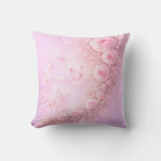 Gentle Floral Pattern – Soft Pink Roses with Soft  Kissen
