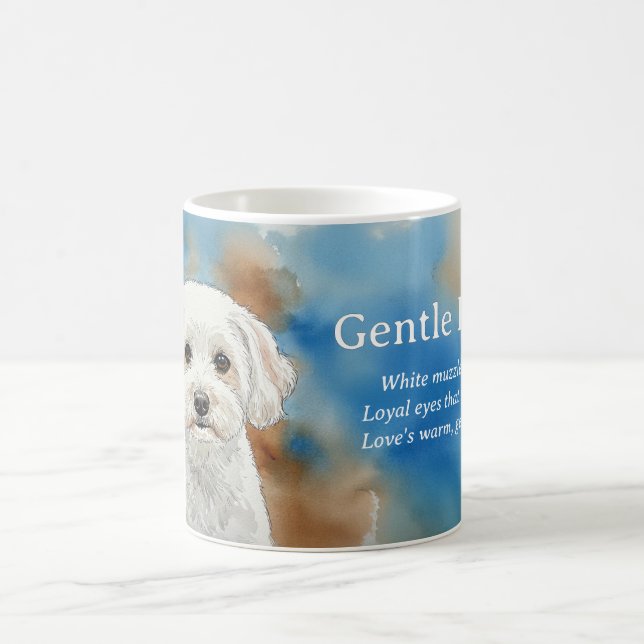 Gentle Friend Poodle Haiku Tasse (Mittel)