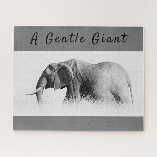 Gentle Giant Elephant Foto mit hoher Texttaste (Horizontal)