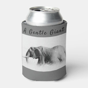 Gentle Giant Elephant Foto mit hoher Texttaste Dosenkühler