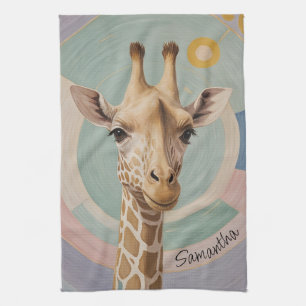 Gentle Giant: Pastel Giraffe Geschirrtuch