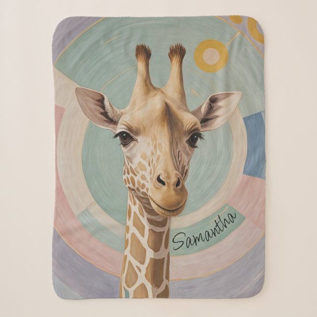 Gentle Giant: Pastel Giraffe Sherpadecke (Vorderseite)
