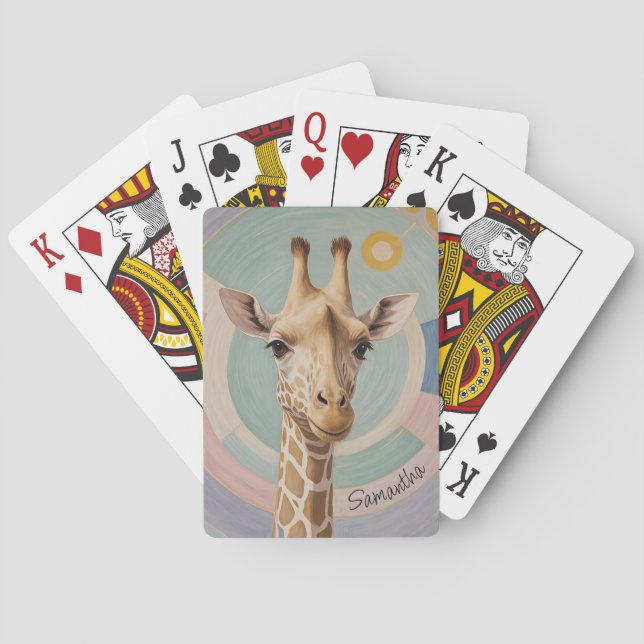 Gentle Giant: Pastel Giraffe Spielkarten (Rückseite)