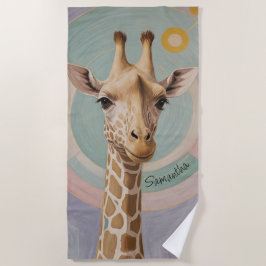 Gentle Giant: Pastel Giraffe Strandtuch