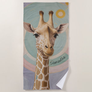 Gentle Giant: Pastel Giraffe Strandtuch