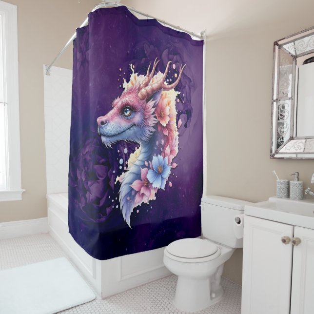 Gentle Guardian Dragon.  Duschvorhang (Beispiel)