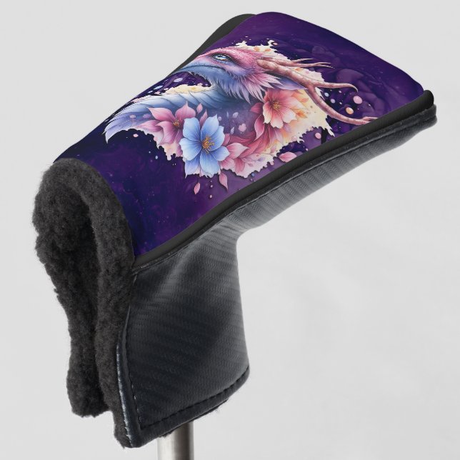 Gentle Guardian Dragon.  Golf Headcover (3/4 Vorderseite)