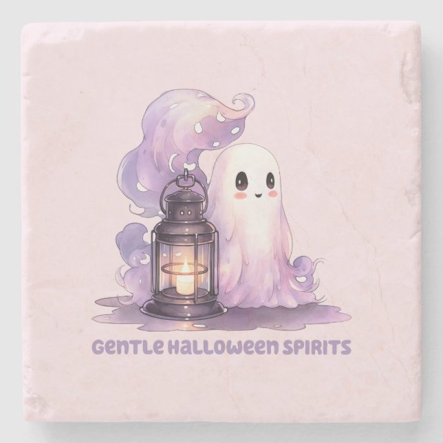 Gentle Halloween Spirits Steinuntersetzer (Vorderseite)